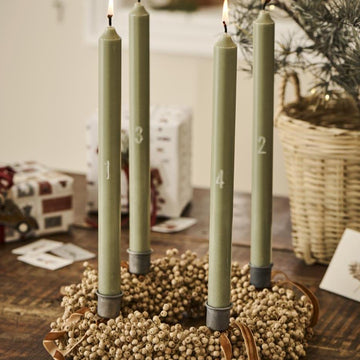 DINNER CANDLE SHORT WITH 2 SPEARS  | ZINC