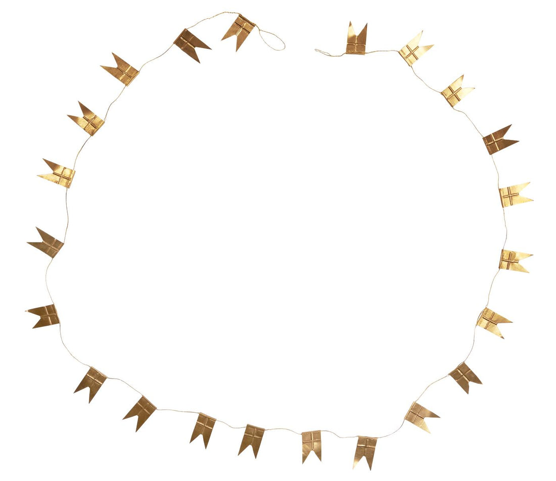 GARLAND OF LITTLE BRASS FLAGS BUNTING