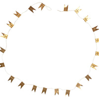 GARLAND OF LITTLE BRASS FLAGS BUNTING