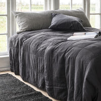 VINTAGE STYLE DOUBLE QUILT | ANTHRACITE