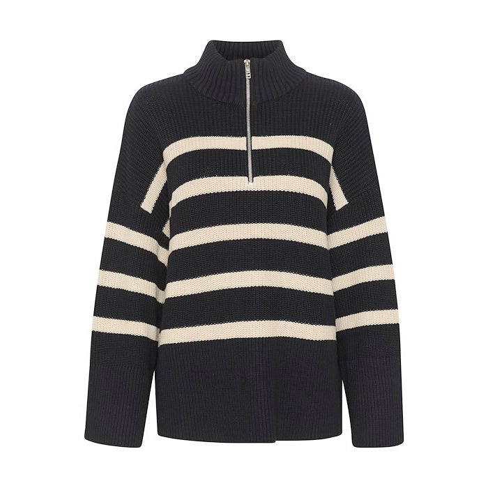 PART TWO RAJANA ORGANIC COTTON KNITTED PULLOVER | DARK NAVY STRIPE