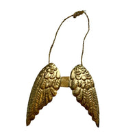 SMALL BRASS ANGEL WINGS DECORATION