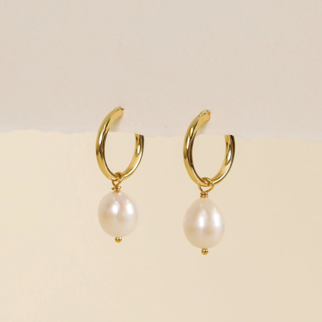 PEARL DROP EARRINGS | GOLD