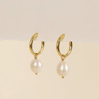 PEARL DROP EARRINGS | GOLD