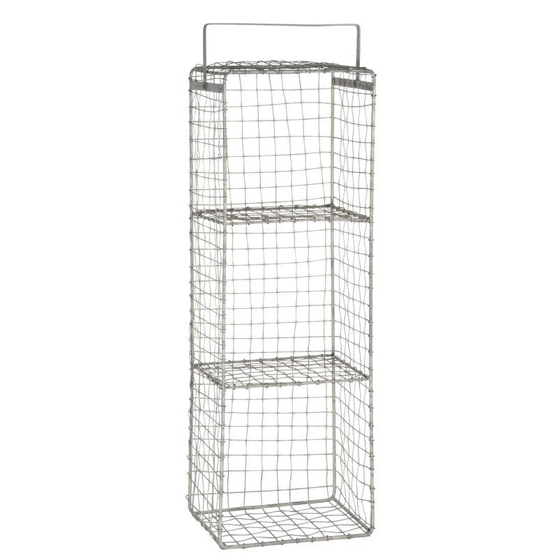 METAL WIRE RACK WITH TWO SHELVES