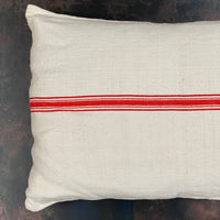 LONG GRAINSACK CUSHION | RED FIVE STRIPE