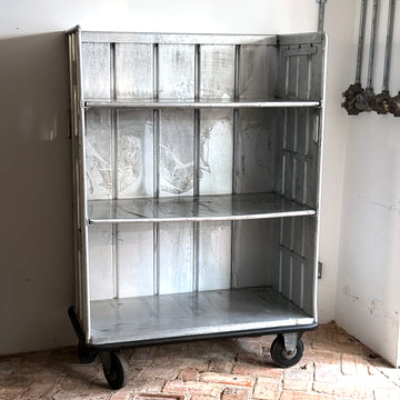 VINTAGE ALUMINIUM SHELVING UNIT