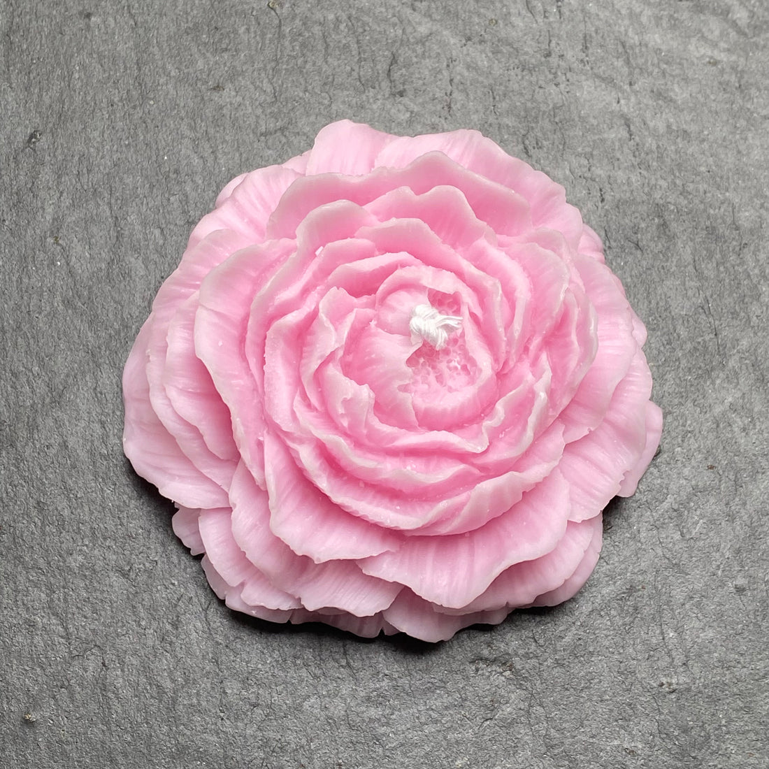 LARGE PEONY FLOWER SOY WAX CANDLE | PINK