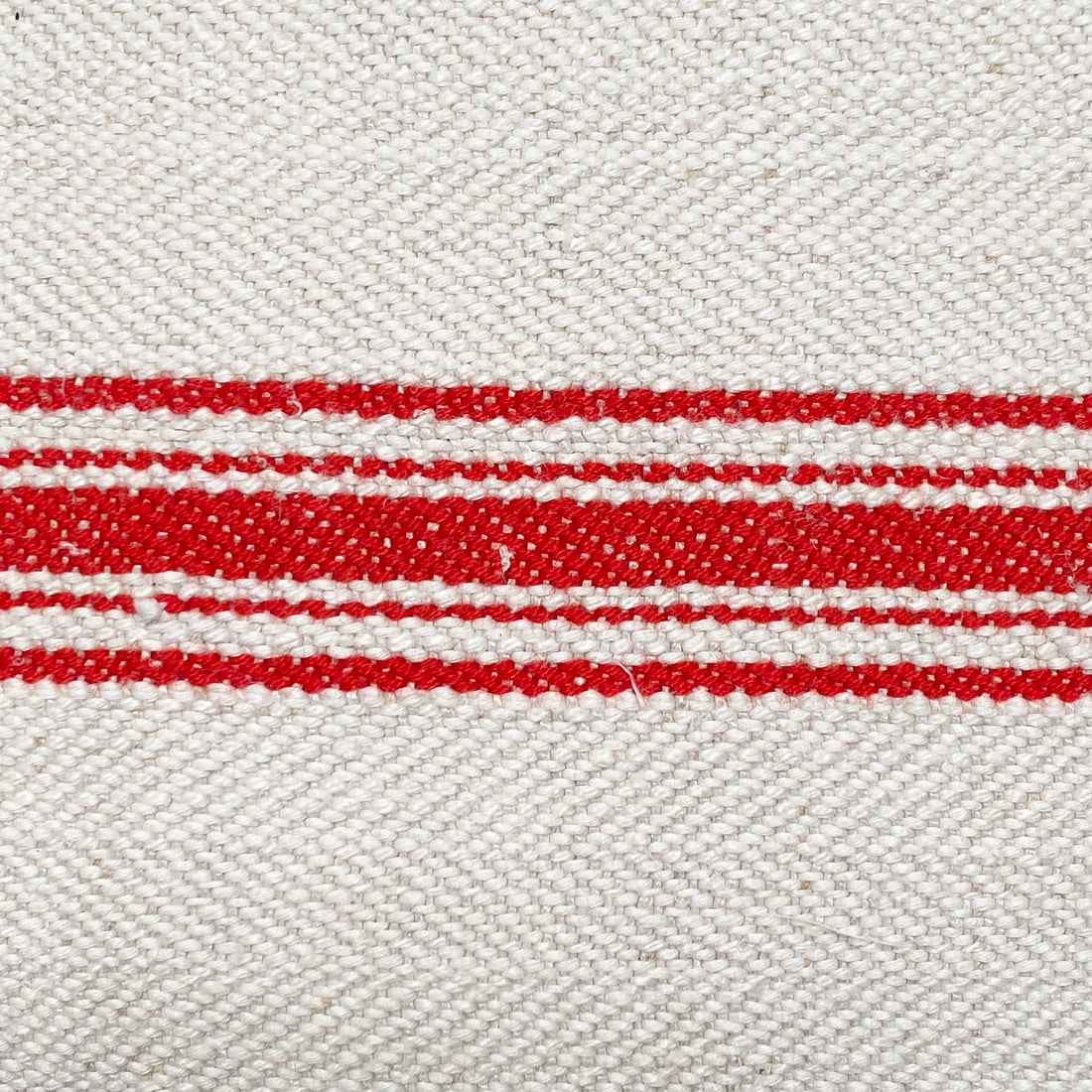 LONG GRAINSACK CUSHION | RED FIVE STRIPE