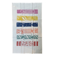 HAND SCREENPRINTED TEATOWEL | CHRISTMAS CRACKERS