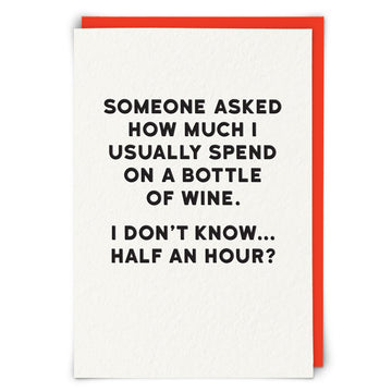 CARD | BOTTLE OF WINE