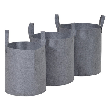 LIGHT GREY FELT BASKET