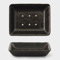 PORCELAIN SOAP DISH | BLACK