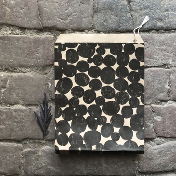 SMALL PAPER BAG | BLACK PEBBLES PATTERN