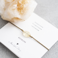 GEMSTONE CARD BRACELET | TIGER EYE GOLD