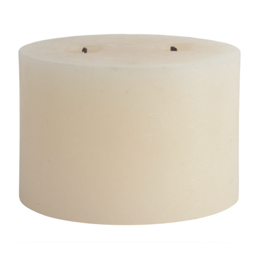 RUSTIC PILLAR 2 WICK CANDLE | IVORY