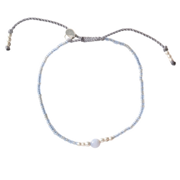 IRIS BLUE LACE AGATE SILVER BRACELET