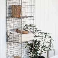 METAL WIRE RACK WITH TWO SHELVES