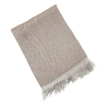 HANDWOVEN COTTON SCARF | TAUPE