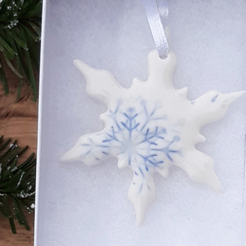 SNOWY BLUE SNOWFLAKE