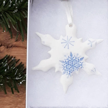 SNOWY BLUE SNOWFLAKE